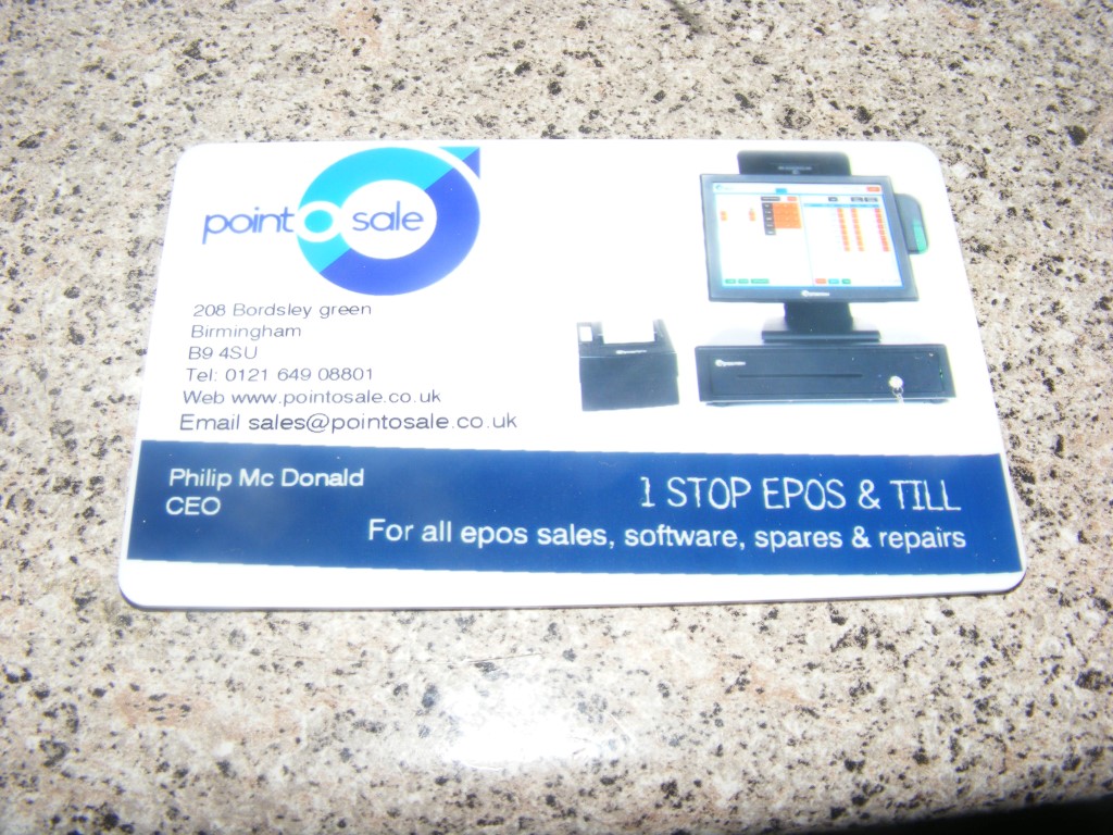 Pre printed 10 members loyalty card pointosale epos software msr